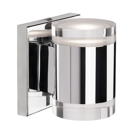 Kuzco Lighting Led Cylinder Shaped Updown Wall Sconce With Clear Crystal Discs 601431CH-LED